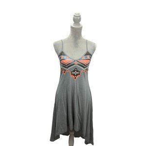 Express Slub‎ Knit Slip Dress Sequins High-low S